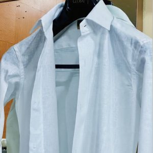 Linen-Blend Ocean Shirt