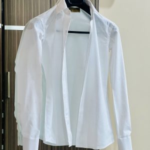 Linen-Blend White Shirt